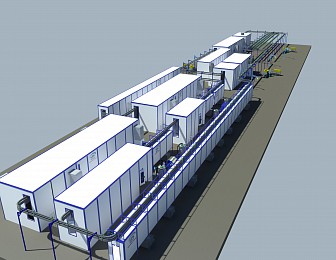 Линия подготовки поверхности и электростатической окраски SPK-P-KTL-ElSt